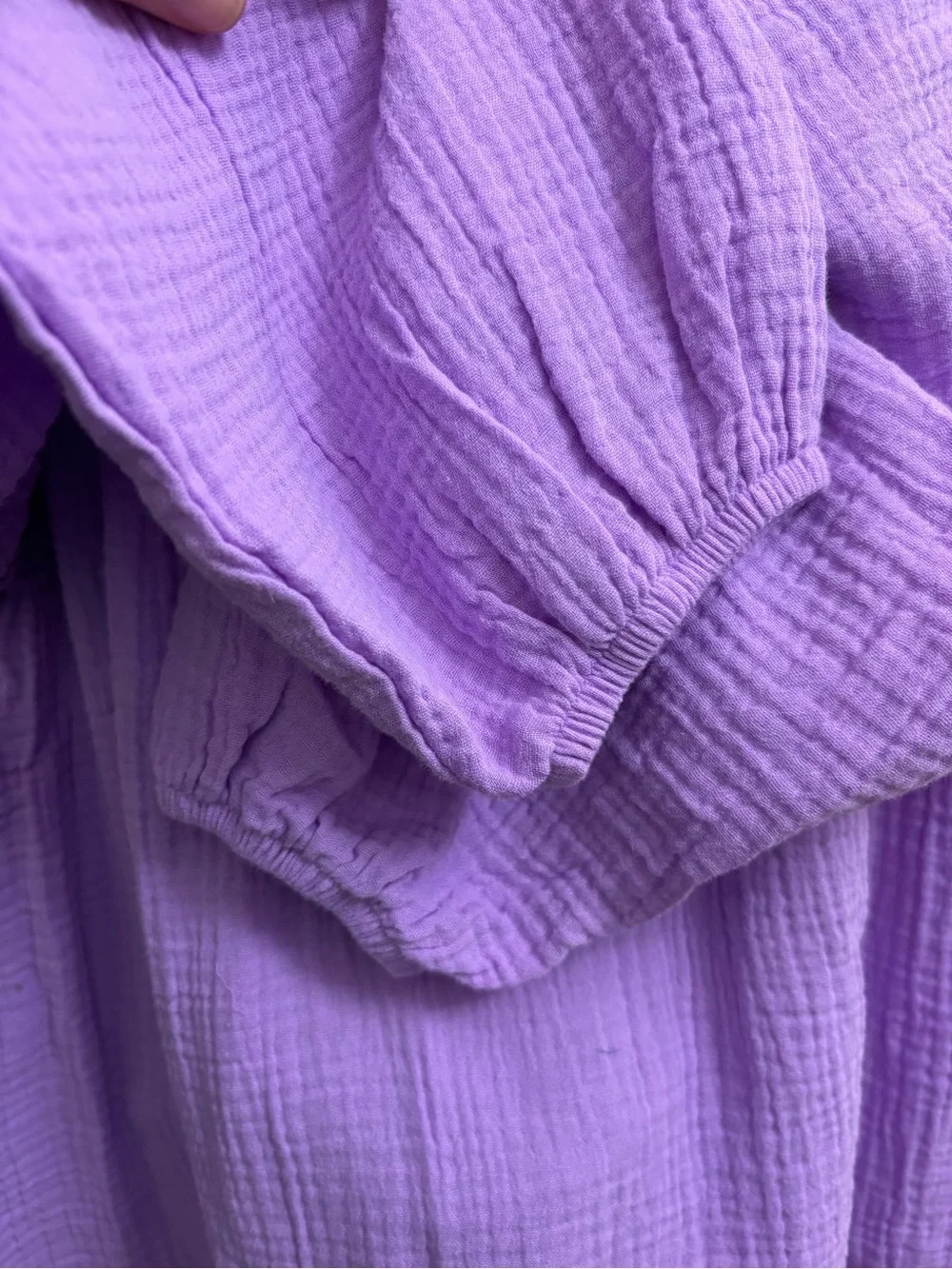 ZENANA Lilac Gauze Relaxed Fit Babydoll 100% Cotton Top - L/XL - Picture 7 of 10